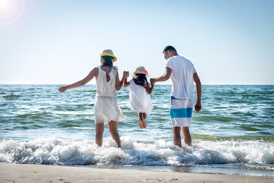 Family On Tropical Beach