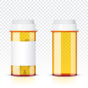 Pills bottle isolated on transparent background