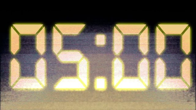 Counter from 0 to 10 on Grunge Striped Background -    Video Footage 