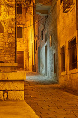 street of the old city at night - Dubrovnik Croatia