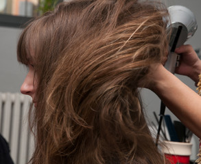 Fototapeta premium Asciugatura capelli
