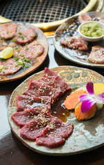 Premium japanese Rosu beef sliced