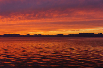 Fototapeta premium japanese landscape - shinjiko - matsue - izumo - shimane