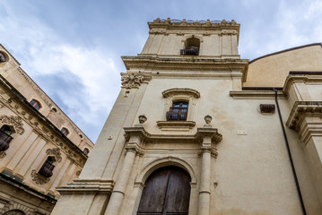 Fototapeta na wymiar Saint Clare of Assisi church in Noto city, Sicily in Italy