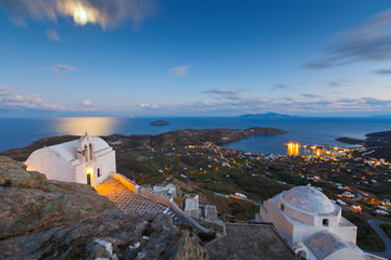 Serifos island in Cyclades island group in the Aegean Sea. - obrazy, fototapety, plakaty