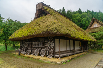 Fototapeta na wymiar japanese landscape - hida minzoku mura - takayama - gifu
