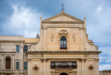 Church of Santissimo Salvatore in Noto city, Sicily in Italy