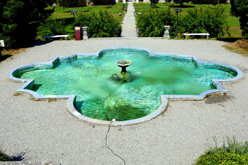 Park of Baron von Brukenthal Palace in Avrig, Transylvania. In Avrig there are a collection of historical monuments.Centuries XI - XVI.
