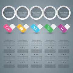 Business Infographics origami style Vector illustration.