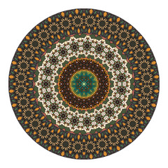 Flower mandala. Vintage decorative elements.