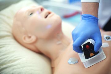 Defibrillator closeup