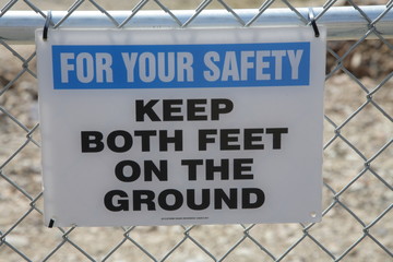 Amusing funny safety sign in america