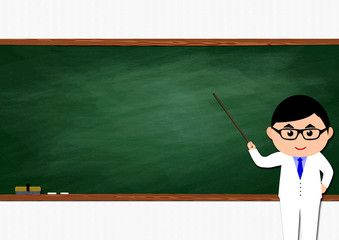 黒板と教師