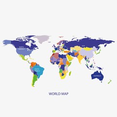 Fototapeta na wymiar WORLD MAP illustration vector