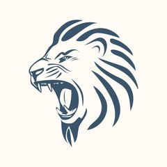 Lion head illustration vector