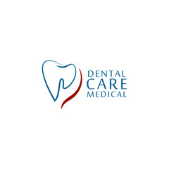 Logo dental care clinic, dentistry for kids. Teeth abstract icons
