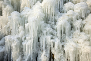 Fototapeta na wymiar Ice waterfall