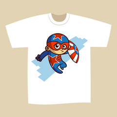 T-shirt Print Design Superhero