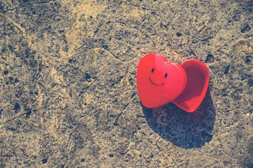 Fototapeta premium Open box red heart of smile with sunlight beautiful