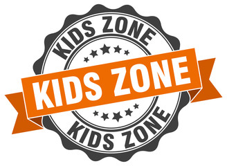 kids zone stamp. sign. seal