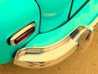 Old retro car on exhibition