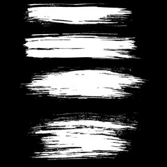 Black ink vector brush strokes background. Vector illustration. Grunge texture.