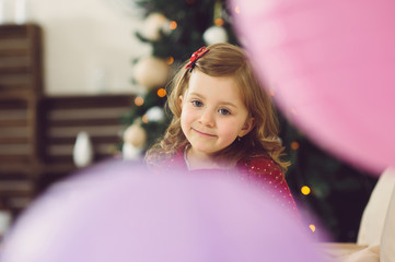 Girl among Balloons