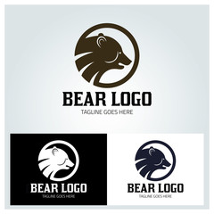 Bear logo design template ,Vector illustration