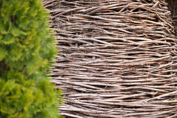 Woven rattan for pattern and background photo