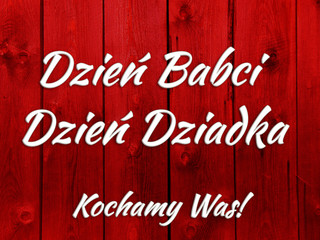 Grandmother's day in the calendar. Dzień babci, dzień dziadka, serce,