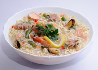 Instant noodles soup