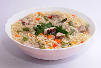Instant noodles soup