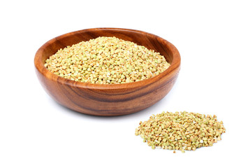 Ecological food.Green buckwheat.