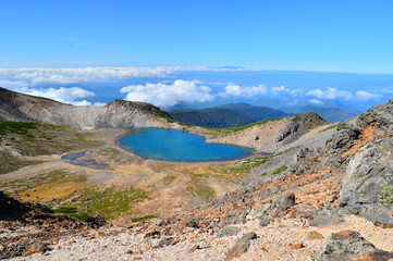 Fototapeta na wymiar 乗鞍岳から望む加賀白山