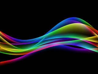 dinamyc flow, stylized  waves, vector