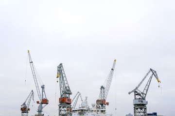 Fototapeta premium Port and harbor crane
