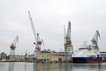 Fototapeta na wymiar Ship Repair iDock - Ship Maintenance