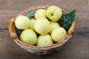 Nectarines in the bowl