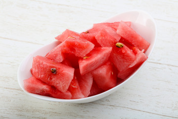 Sliced watermelon