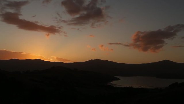 Mountain sunset timelapse