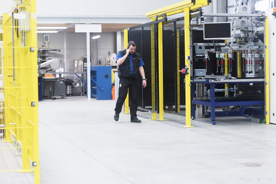 Engineer working in engineering plant