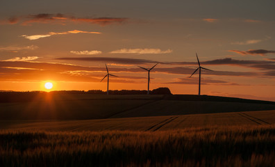 Fototapeta na wymiar Methlick Sunset, Scotland