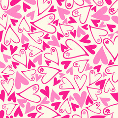 Pink Valentine hearts background