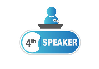 Speaker, session, microphone, podium, sign, button, 4th