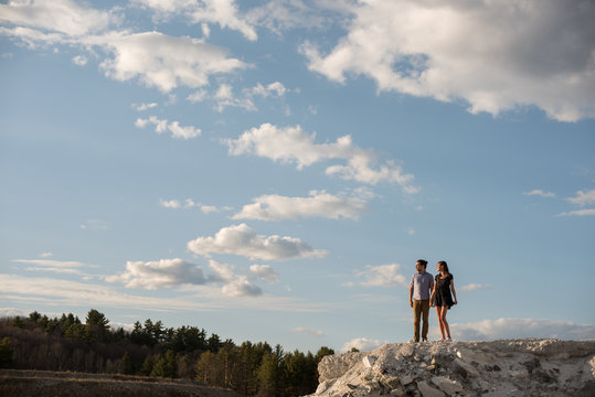 Couple on cliff, Ottawa, Ontario