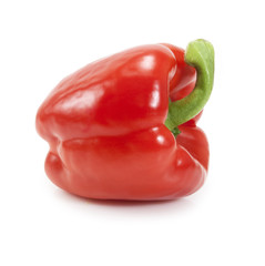 Red bell pepper on a white background isolated
