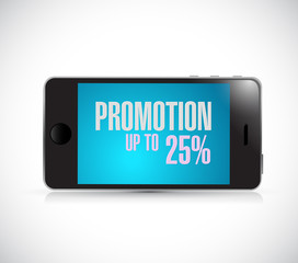 smartphone promotion up to 25 percentage concept