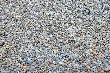 Dry round pebble stones