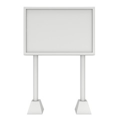 Fototapeta premium Billboard blank for outdoor advertising poster. Trade show booth. 3d render isolated on white background