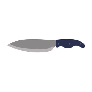 Cake or pie steel knife. Kitchen utensil. Abstract design. Vector illustration